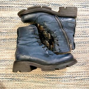 A.S.98 Blue Lukie Combat Boots